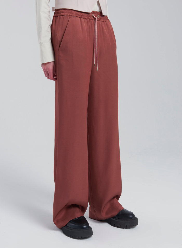 Lorena Antoniazzi PANTALONI IN TWILL DI SETA