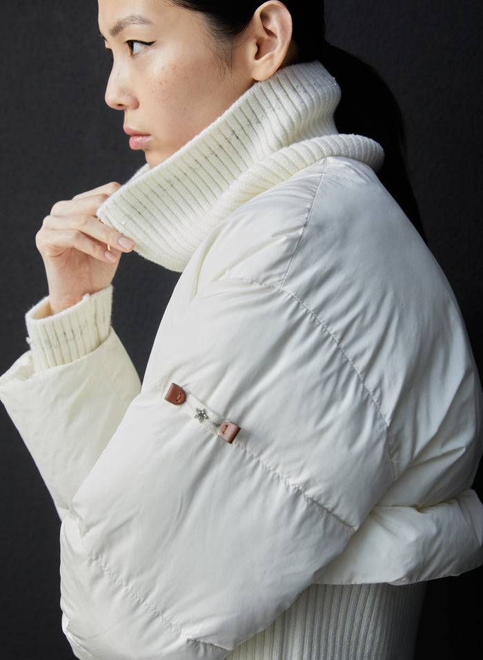 Lorena Antoniazzi PIUMINO CROP IN TAFFETAS TECNICO