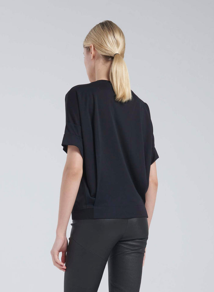 Lorena Antoniazzi T-SHIRT IN TWILL DI SETA