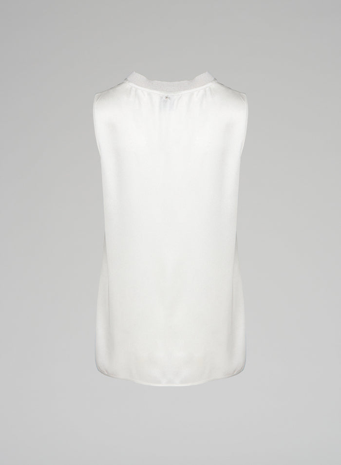 Lorena Antoniazzi TOP IN TWILL DI SETA