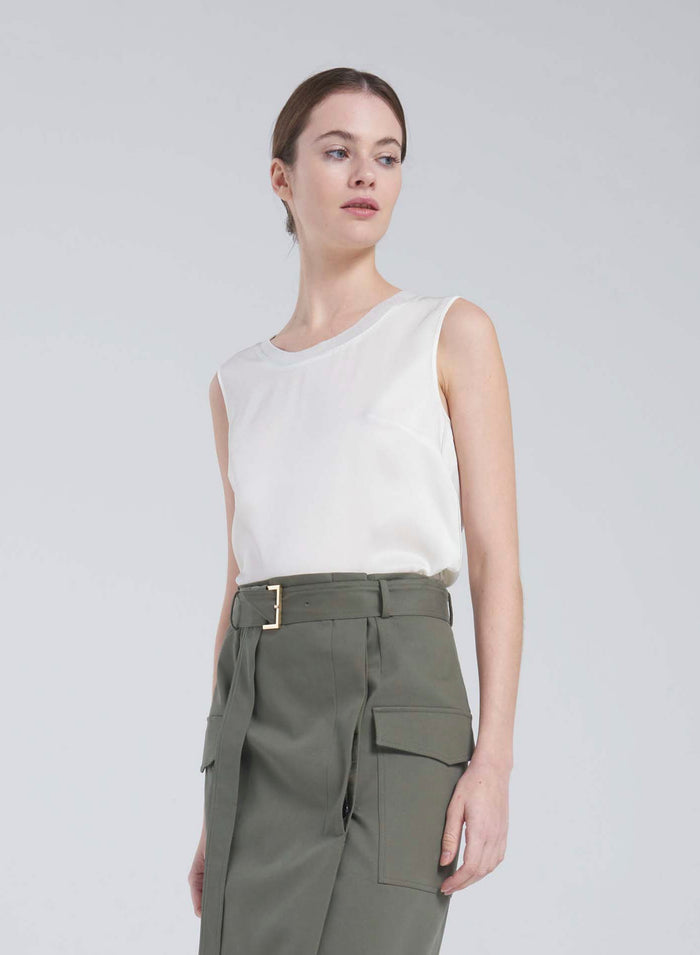 Lorena Antoniazzi TOP IN TWILL DI SETA