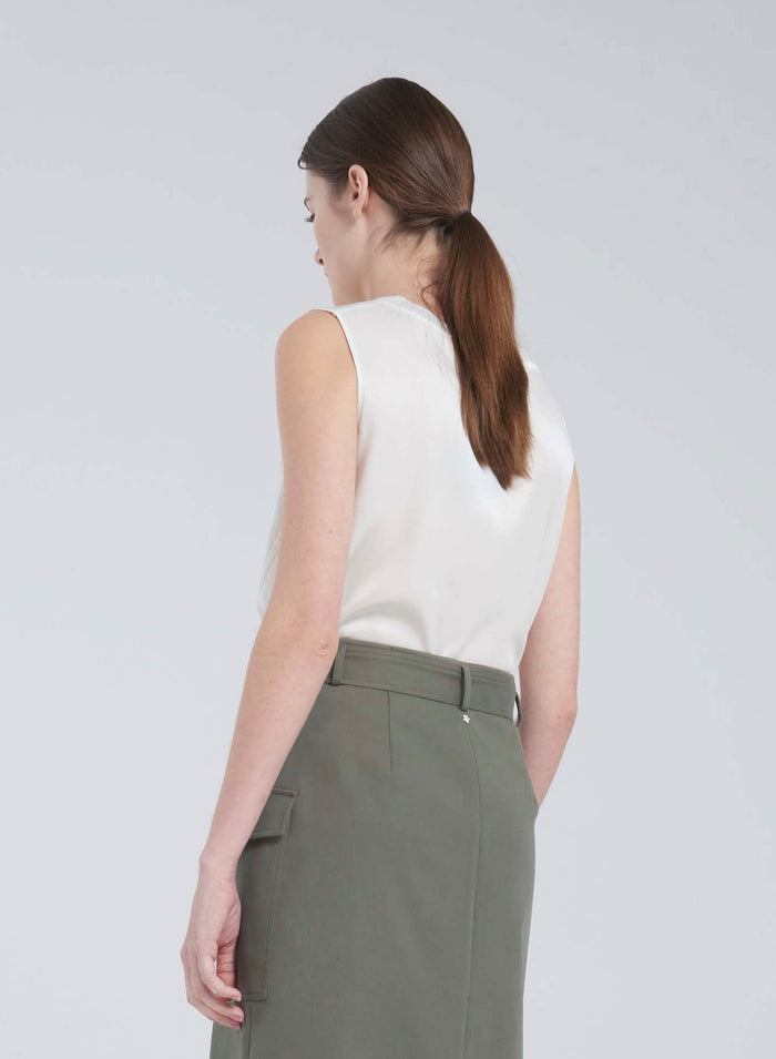 Lorena Antoniazzi TOP IN TWILL DI SETA