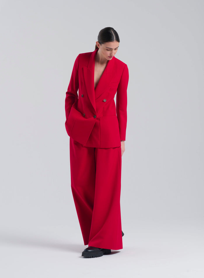 Lorena Antoniazzi PANTALONI PALAZZO IN LANA STRETCH