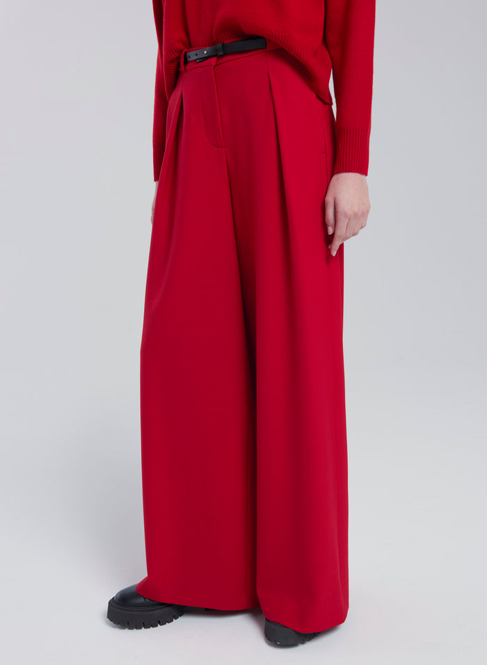 Lorena Antoniazzi PANTALONI PALAZZO IN LANA STRETCH