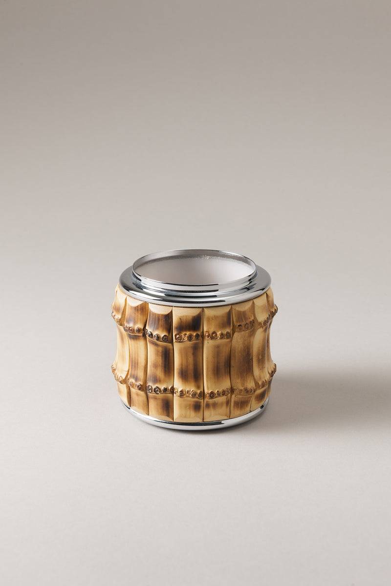 Lorenzi Milano Barattolo Porta Cotone Da Toilette In Bambù