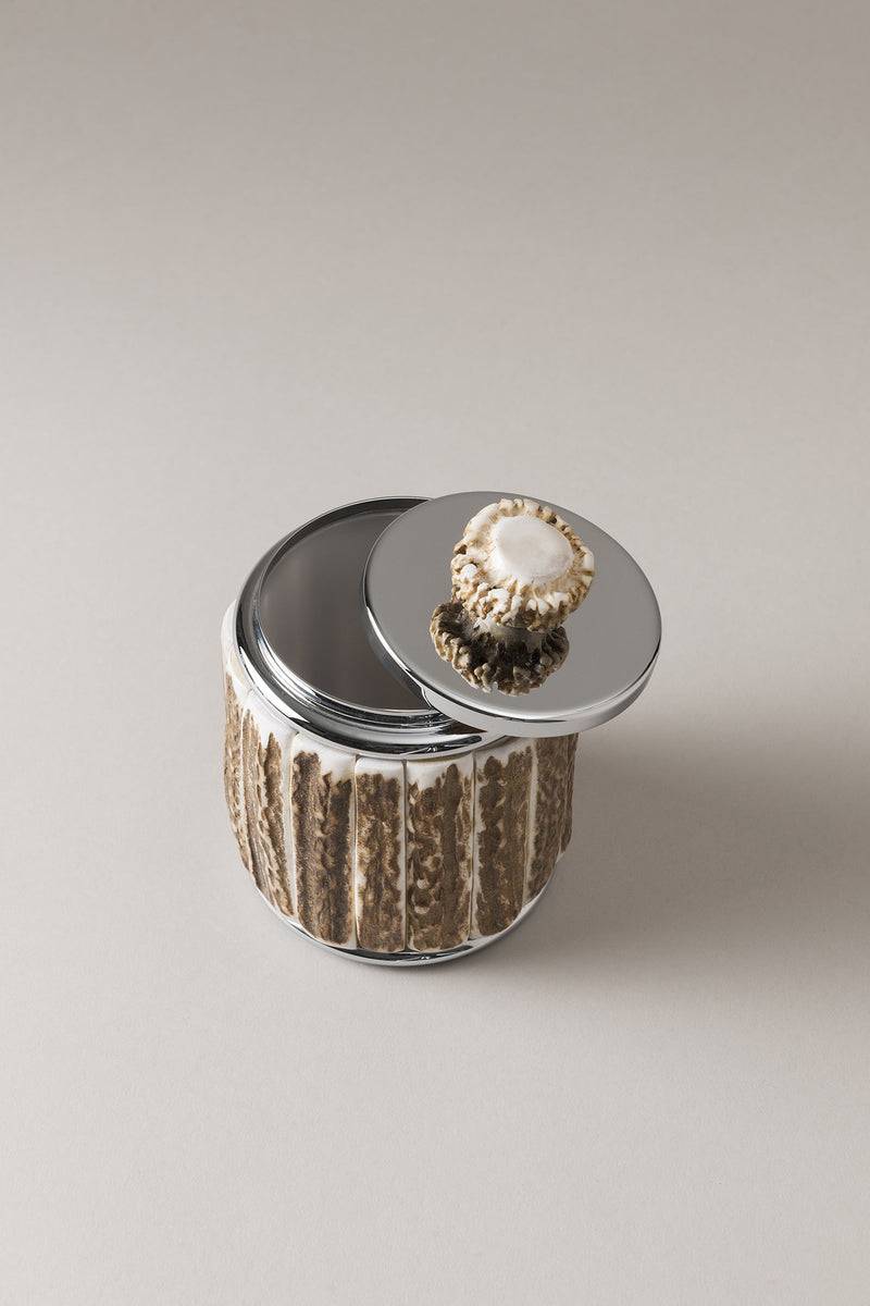 Lorenzi Milano Barattolo Porta Cotone Da Toilette In Cervo (palco)