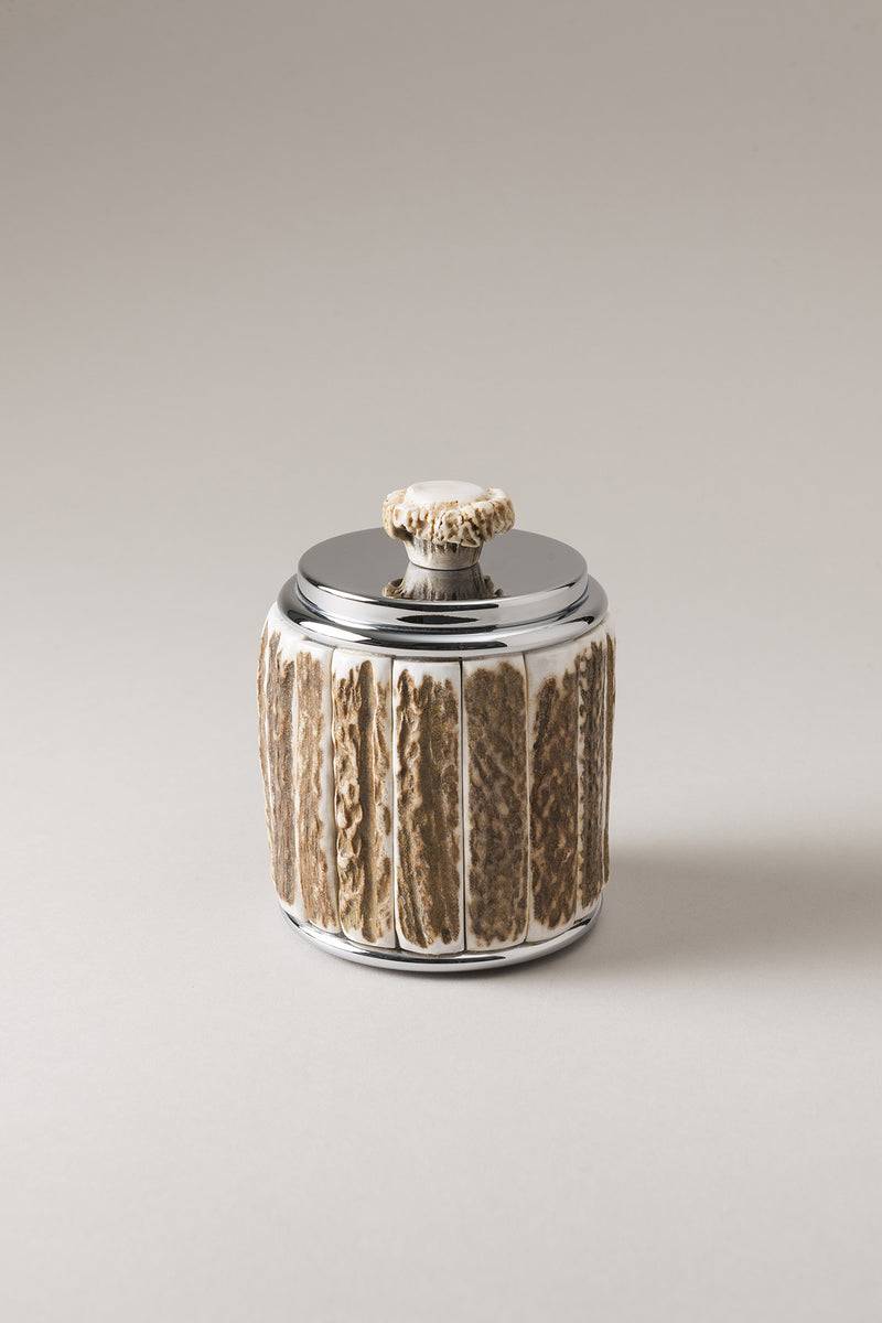 Lorenzi Milano Barattolo porta cotone da toilette in Cervo (palco)