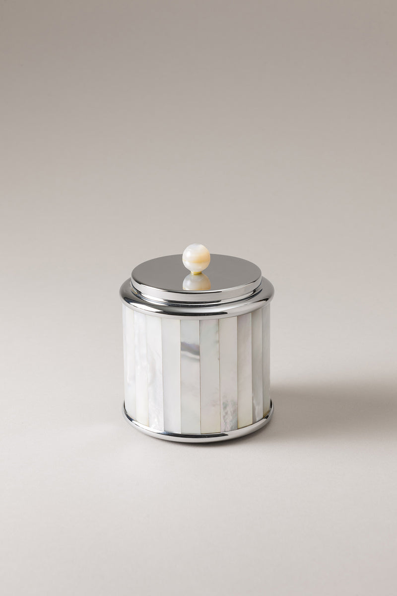 Lorenzi Milano Barattolo porta cotone da toilette in Madreperla