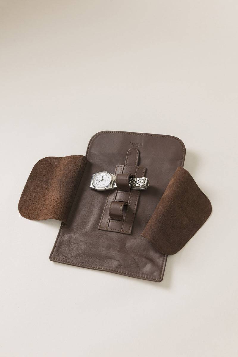 Lorenzi Milano Busta porta orologi da viaggio in Nappa