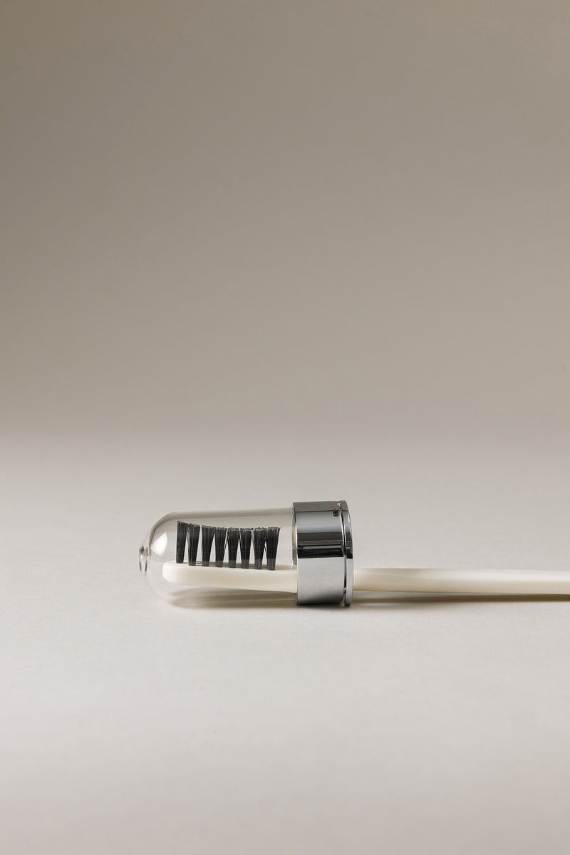 Lorenzi Milano Capsula Porta Spazzolino Da Denti In Ottone Cromato