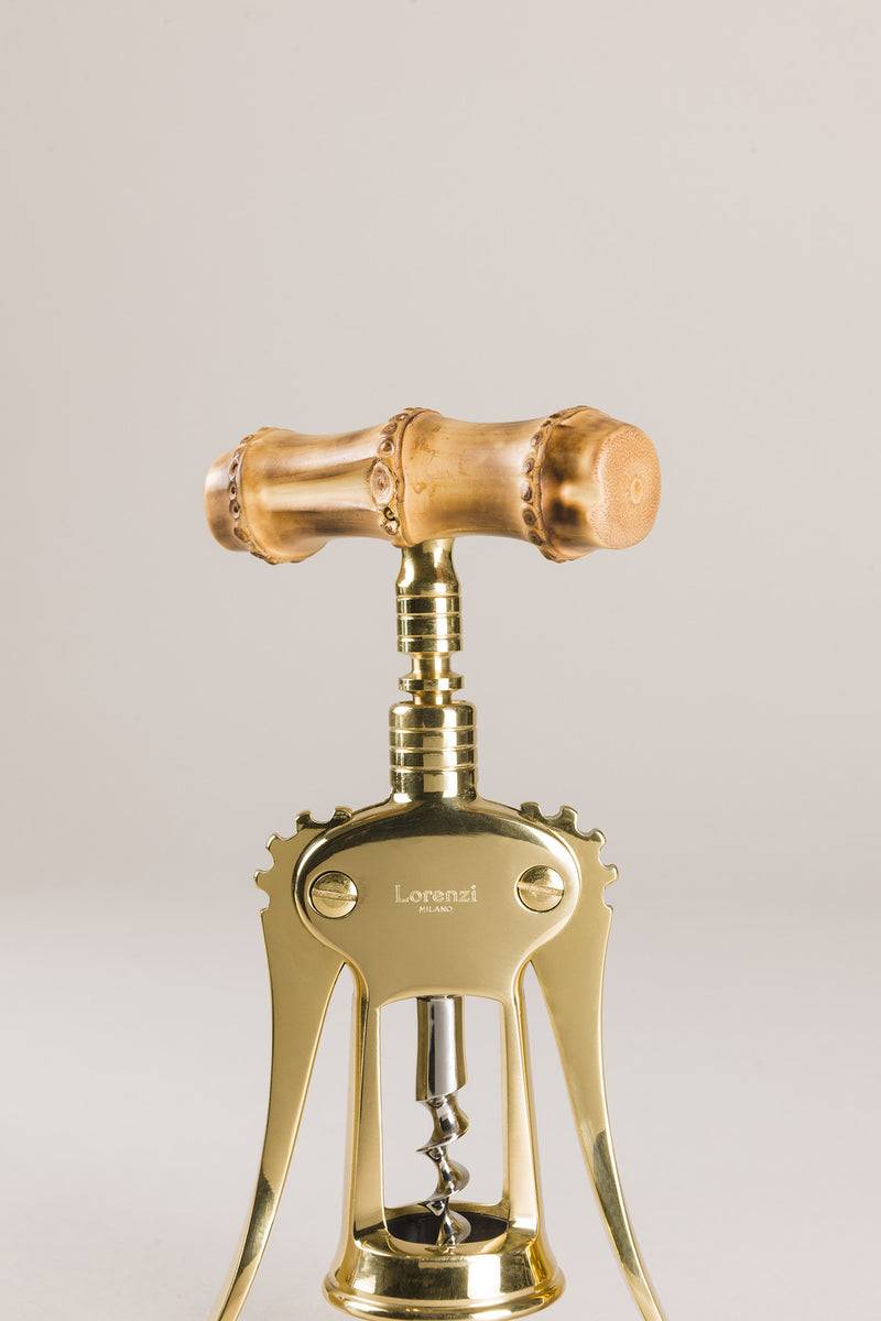Lorenzi Milano Cavatappi Tradizionale Ottone In Bambù