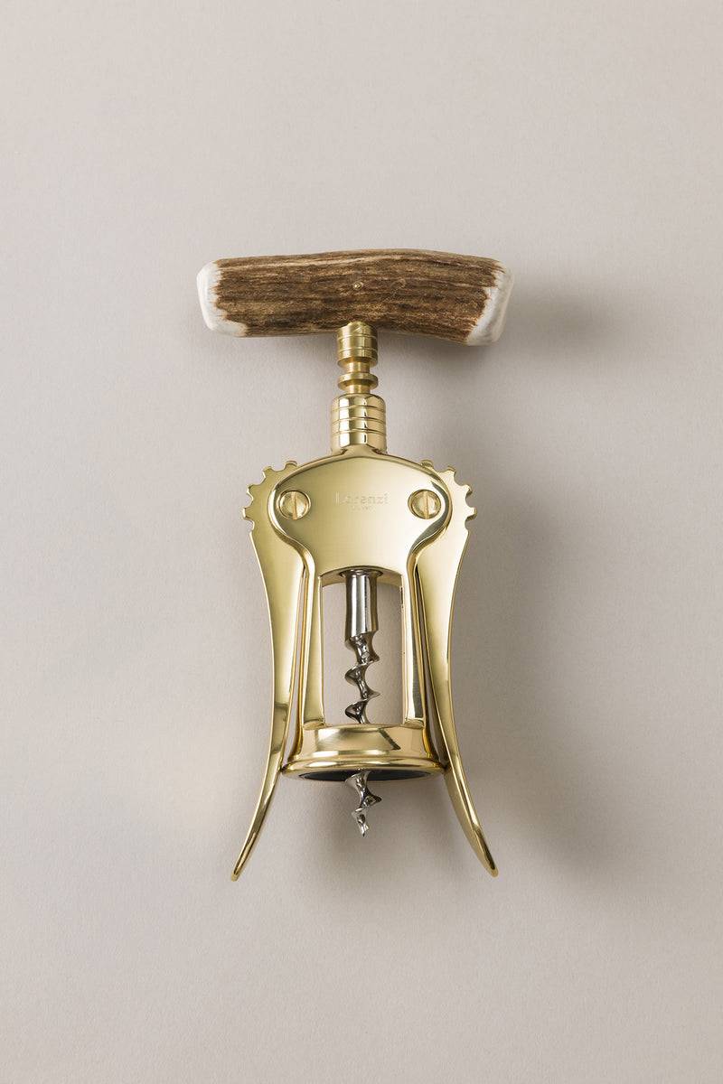 Lorenzi Milano Cavatappi tradizionale ottone in Cervo (palco)