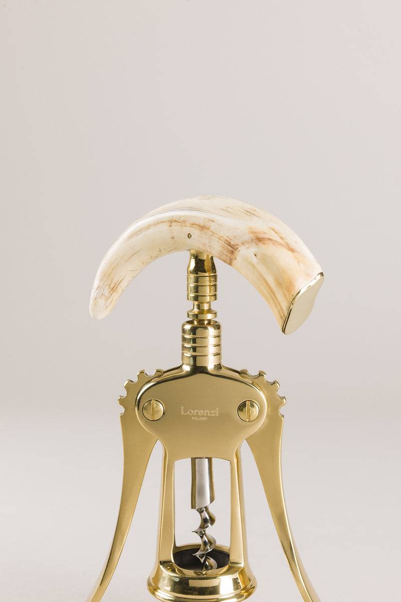 Lorenzi Milano Cavatappi Tradizionale Ottone In Facocero