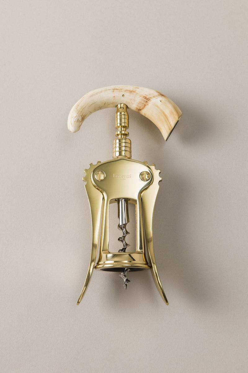 Lorenzi Milano Cavatappi tradizionale ottone in Facocero