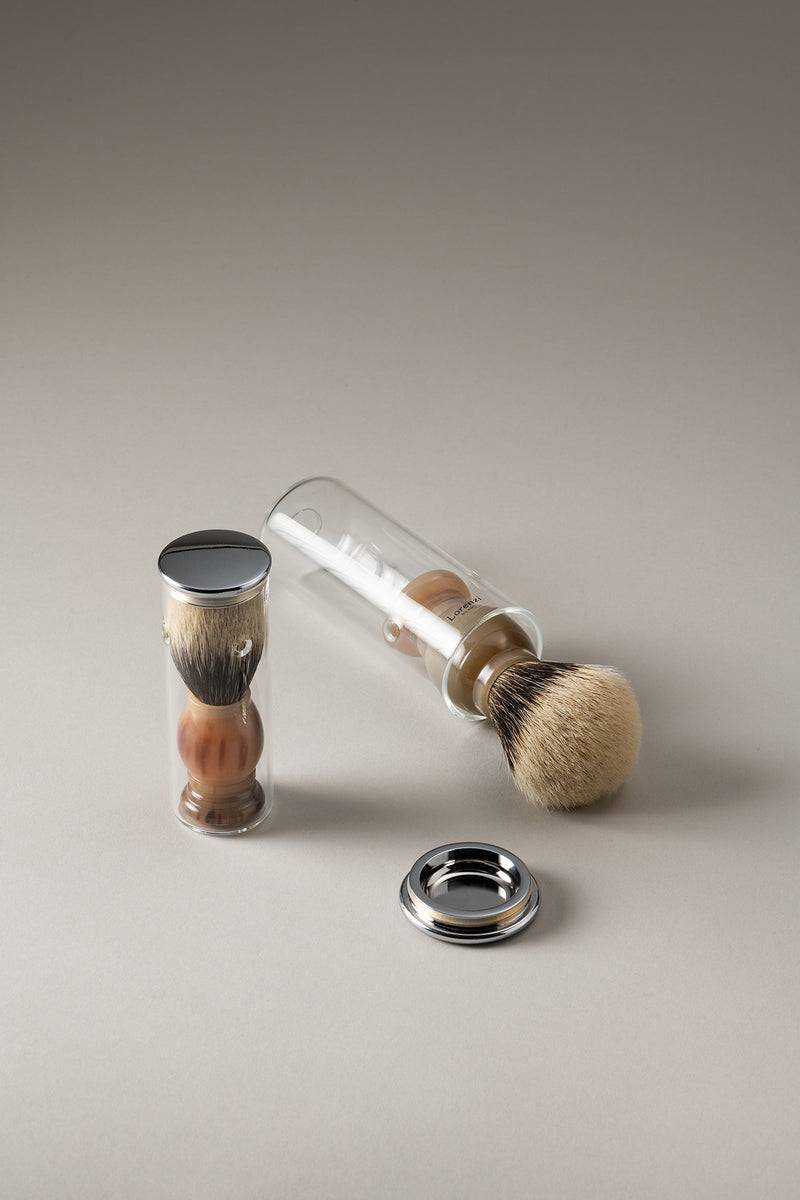 Lorenzi Milano Cilindro Porta Pennello Viaggio In Ottone Cromato