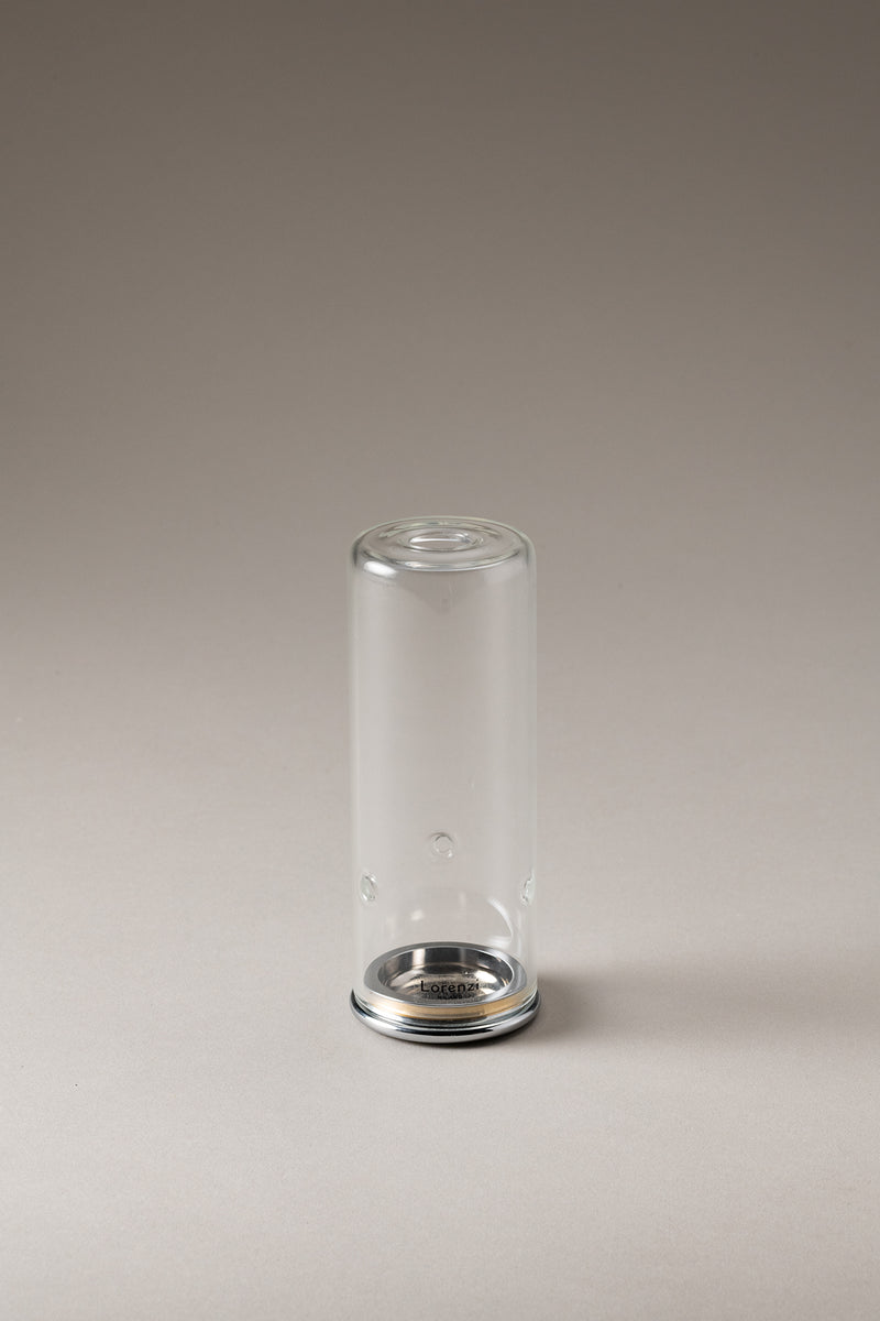 Lorenzi Milano Cilindro porta pennello viaggio in Ottone cromato