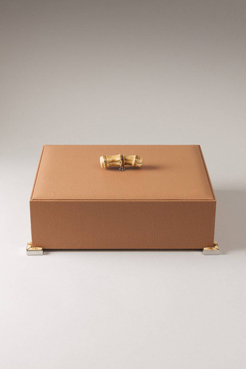 Lorenzi Milano Cofanetto Porta Gioie Da Uomo In Bambù