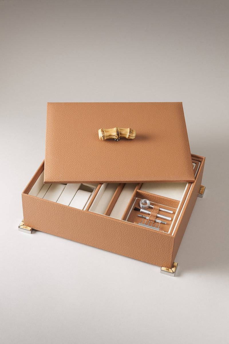 Lorenzi Milano Cofanetto porta gioie da uomo in Bambù