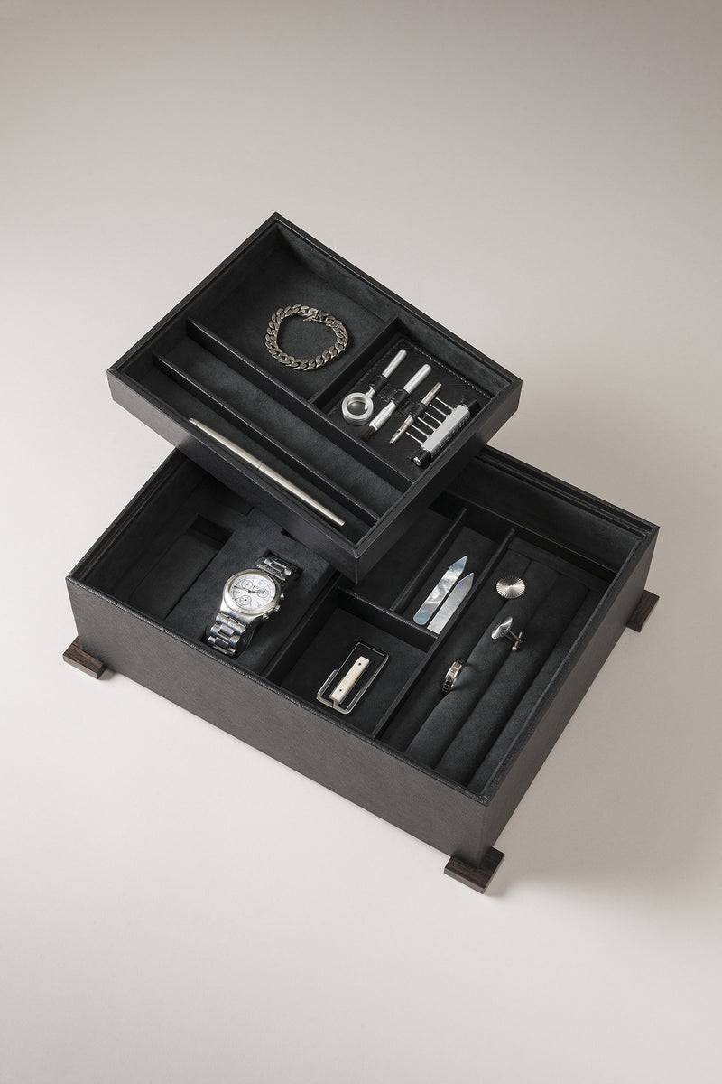 Lorenzi Milano Cofanetto Porta Gioie Da Uomo In Legno