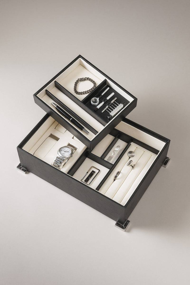 Lorenzi Milano Cofanetto Porta Gioie Da Uomo In Springbok