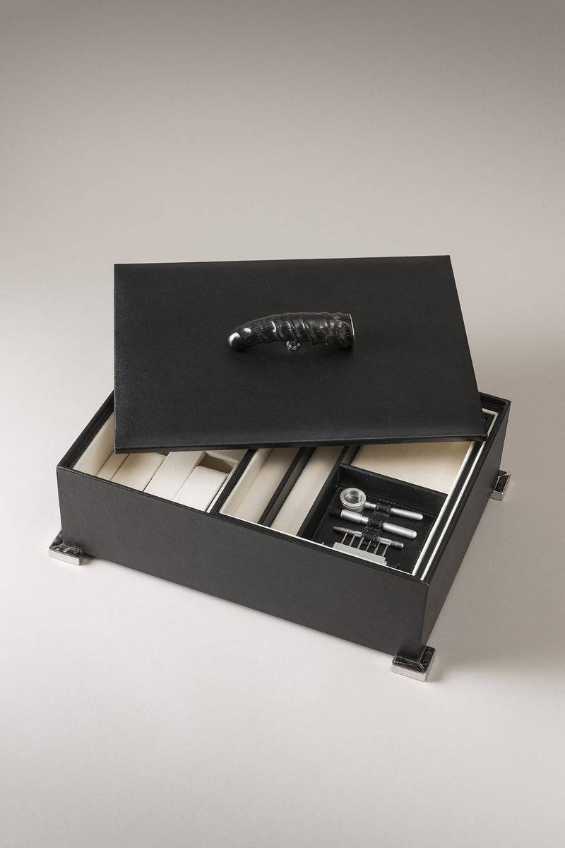 Lorenzi Milano Cofanetto porta gioie da uomo in Springbok