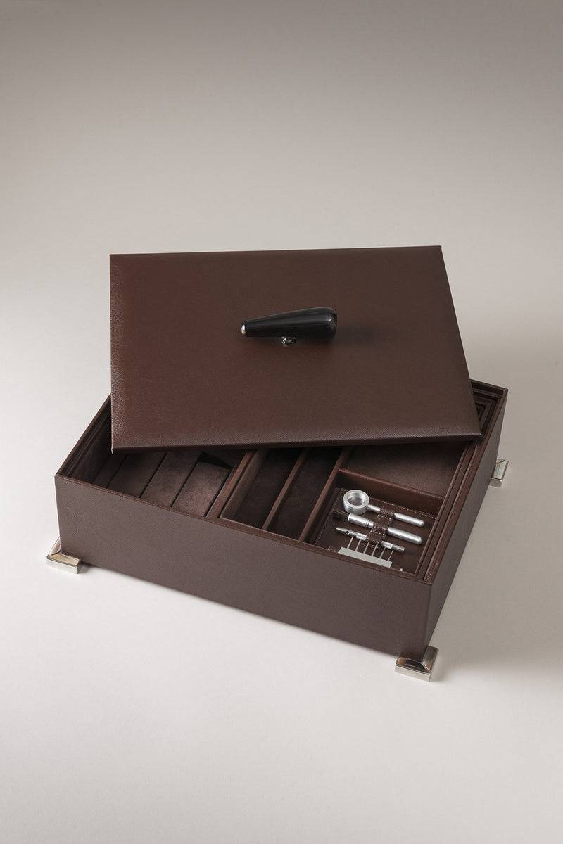 Lorenzi Milano Cofanetto porta gioie da uomo in Zebu