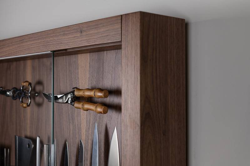 Lorenzi Milano Coltelliera Grande Con Vetro In Bambù