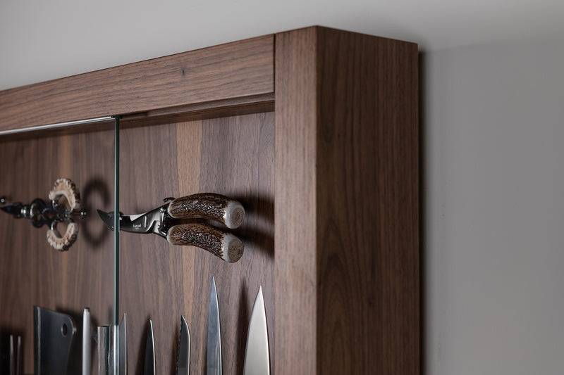 Lorenzi Milano Coltelliera Grande Con Vetro In Cervo (palco)