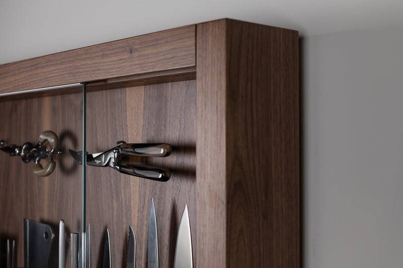 Lorenzi Milano Coltelliera Grande Con Vetro In Zebu