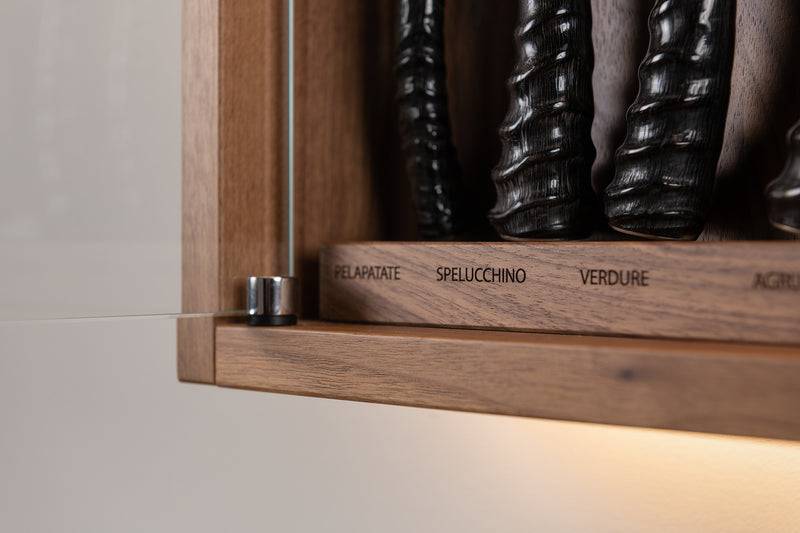 Lorenzi Milano Coltelliera Media Con Vetro In Springbok