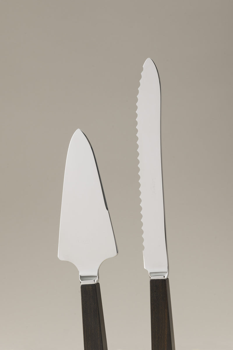 Lorenzi Milano Coltello E Pala Torta (individuali) In Legno