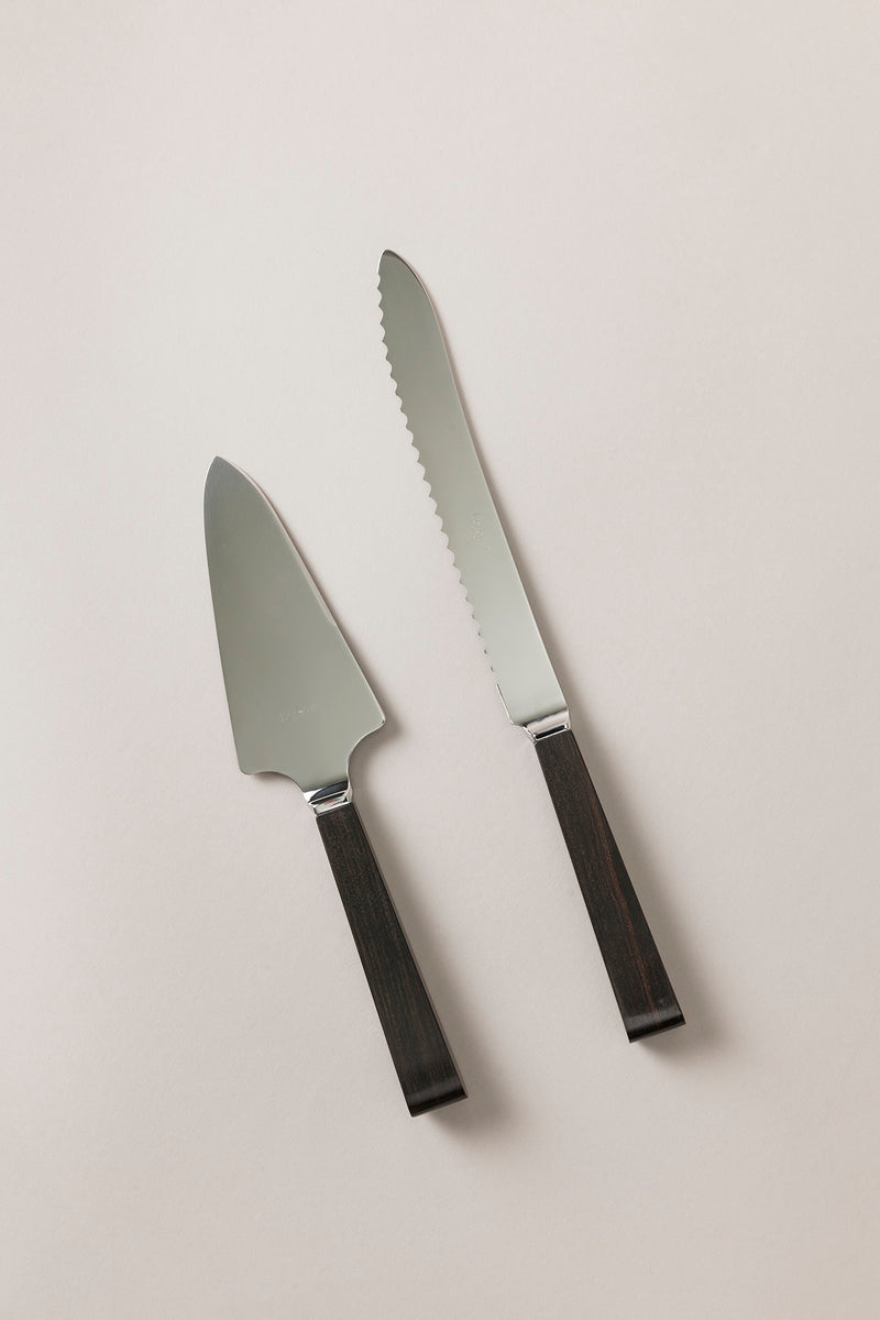 Lorenzi Milano Coltello e pala torta (individuali) in Legno