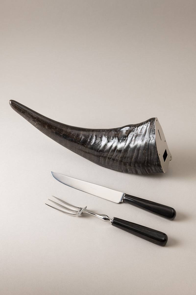 Lorenzi Milano Completo Coppia Trinciante In Bufalo D'acqua