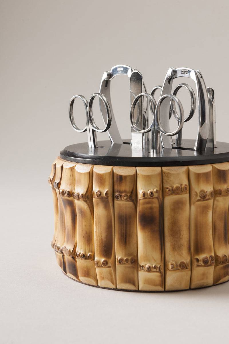 Lorenzi Milano Completo Manicure Da Toilette In Bambù