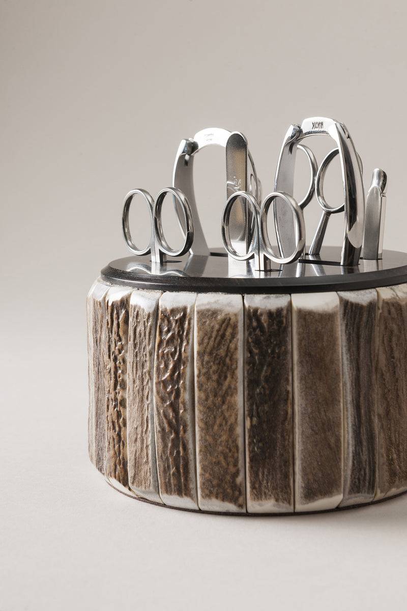 Lorenzi Milano Completo Manicure Da Toilette In Cervo (palco)