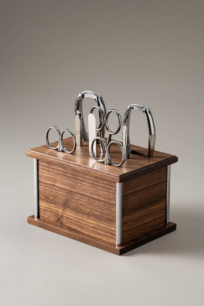 Lorenzi Milano Completo Manicure Da Toilette In Legno