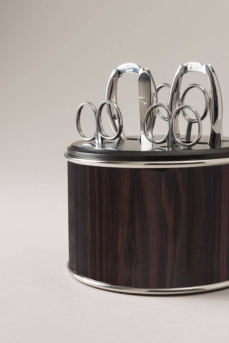 Lorenzi Milano Completo Manicure Da Toilette In Legno