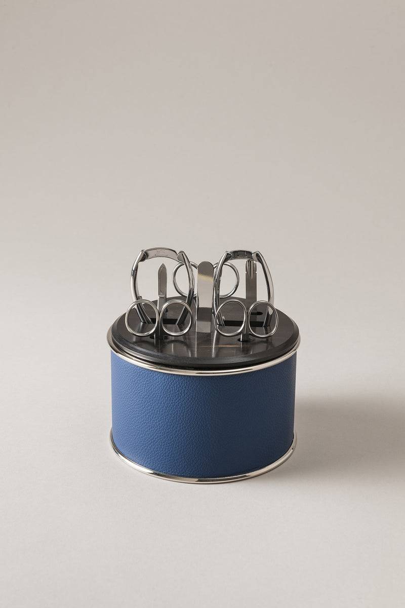 Lorenzi Milano Completo manicure da toilette in Vitello nautico Lorenzi Milano Completo manicure da toilette in Vitello nautico