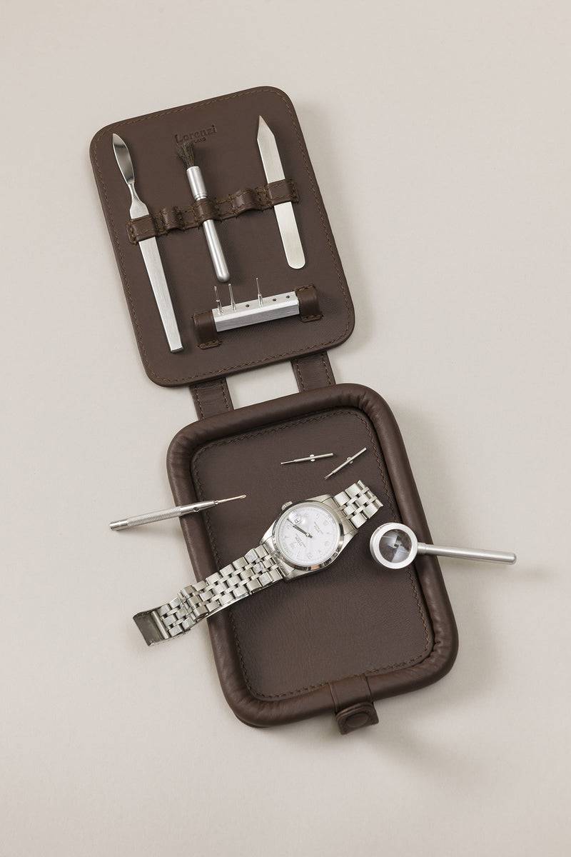 Lorenzi Milano Completo Per Manutenzione Orologi In Nappa