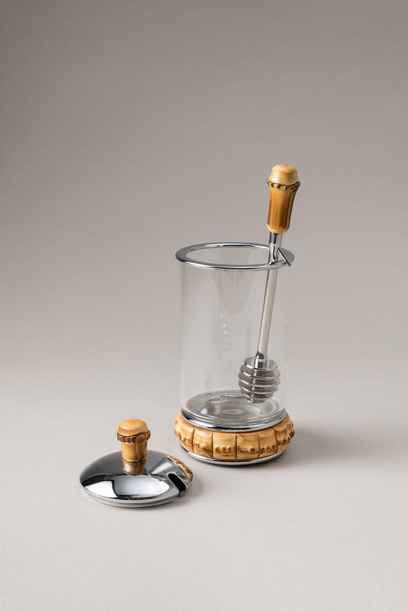 Lorenzi Milano Contenitore Miele Con Cucchiaio In Bambù