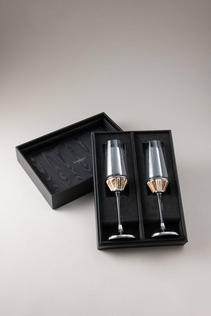 Lorenzi Milano Coppia Flute Champagne In Cervo (palco)