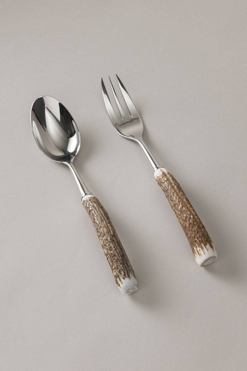 Lorenzi Milano Coppia posate servizio in Cervo (palco)