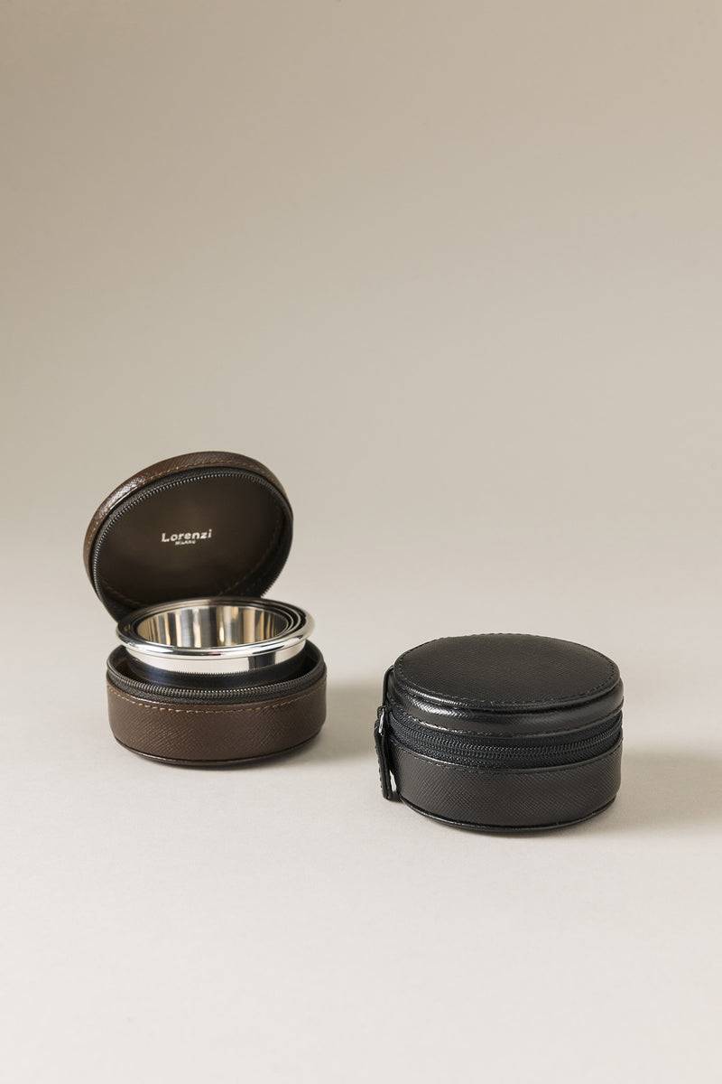 Lorenzi Milano Bicchiere Telescopico In Saffiano