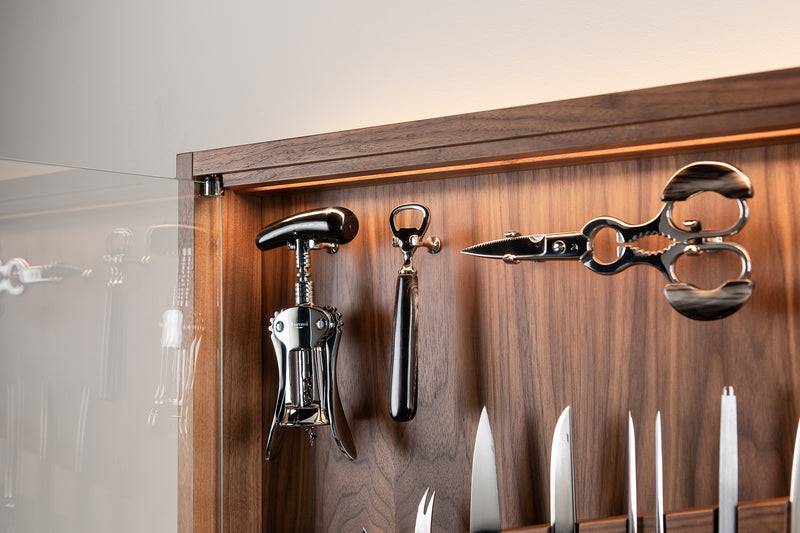 Lorenzi Milano Coltelliera Media Con Vetro In Zebu