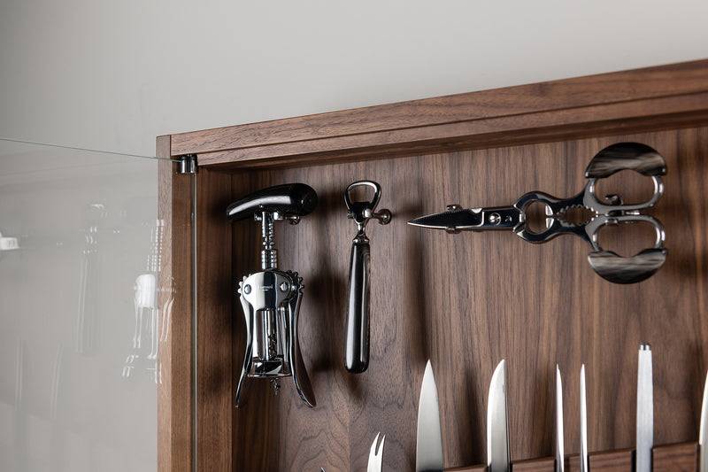 Lorenzi Milano Coltelliera Media Con Vetro In Zebu