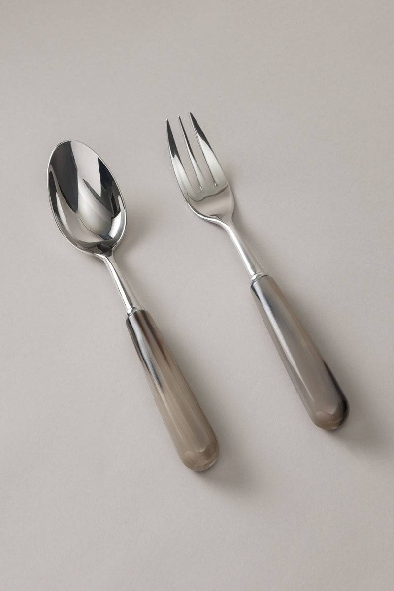 Lorenzi Milano Coppia posate servizio in Zebu