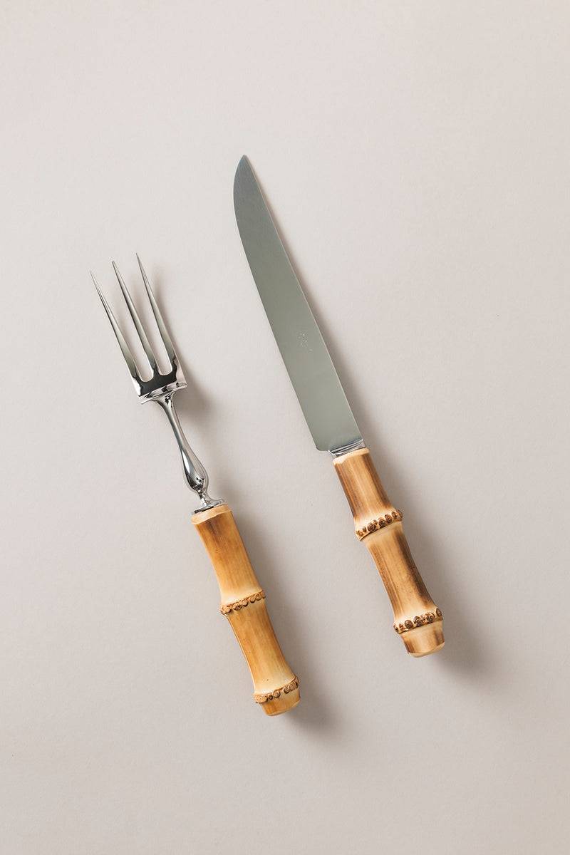 Lorenzi Milano Coppia trinciante in Bambù