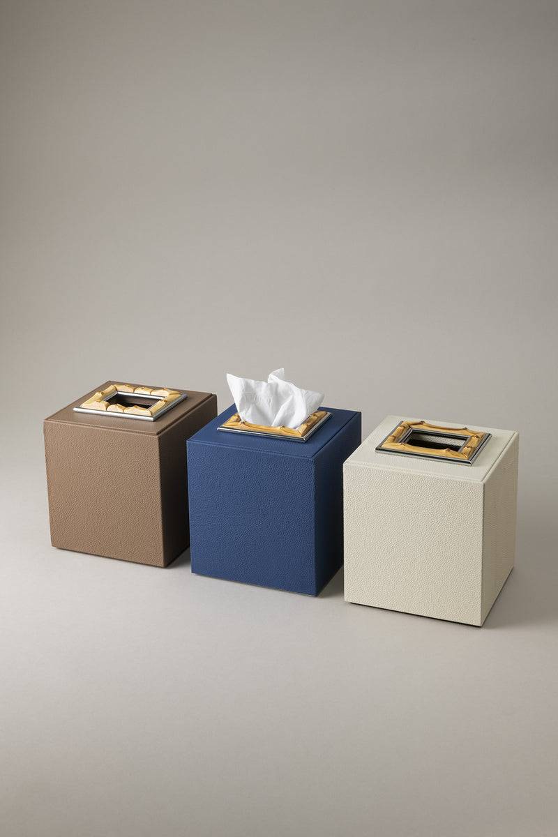 Lorenzi Milano Cubo Porta Fazzoletti In Bambù