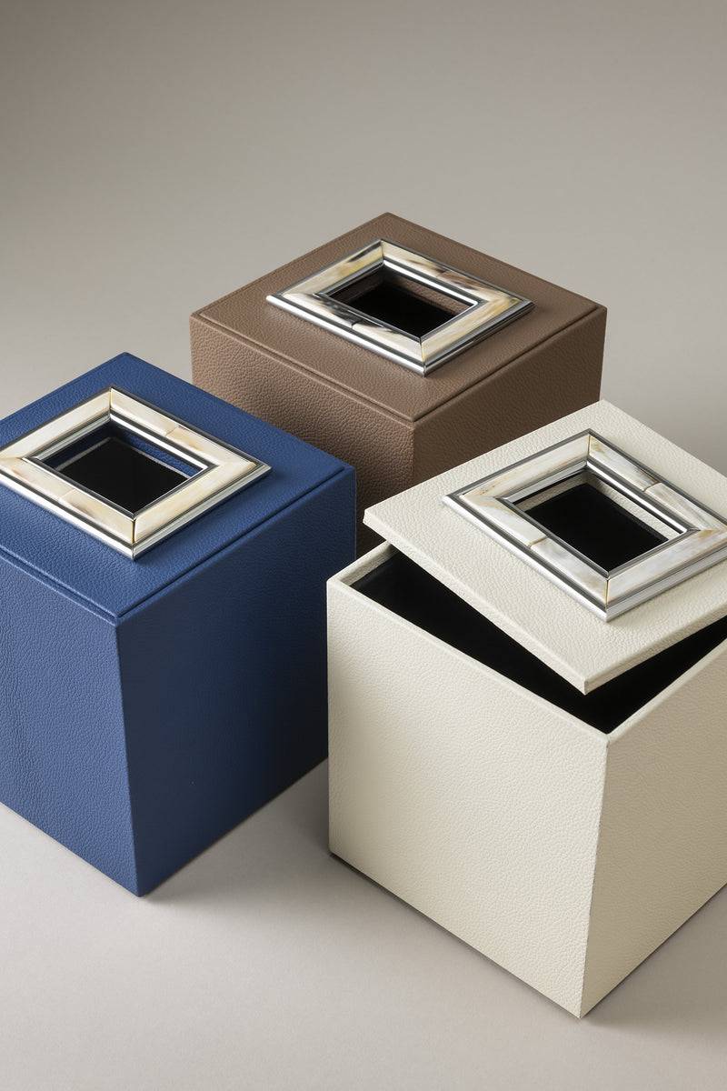 Lorenzi Milano Cubo Porta Fazzoletti In Zebu