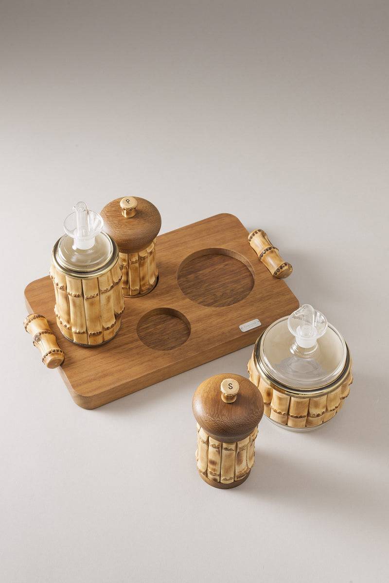 Lorenzi Milano Oliera Completa Grande In Bambù